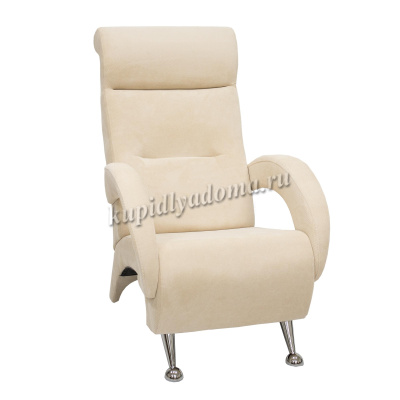 Кресло для отдыха Комфорт-К Модель 9 К (Хром/Ткань велюр ваниль Verona Vanilla)