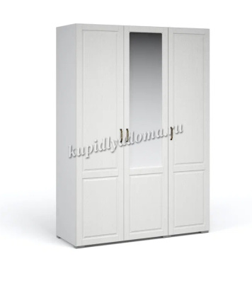 Шкаф Лацио 3-х дверный с зеркалом С (Белое дерево)
